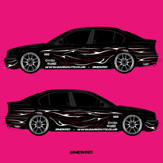 Sedan Smoked Livery - BMW E46 or sedans up to 450 cm in length